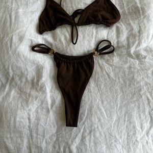 Knight swim brown bikini bottoms in size small.